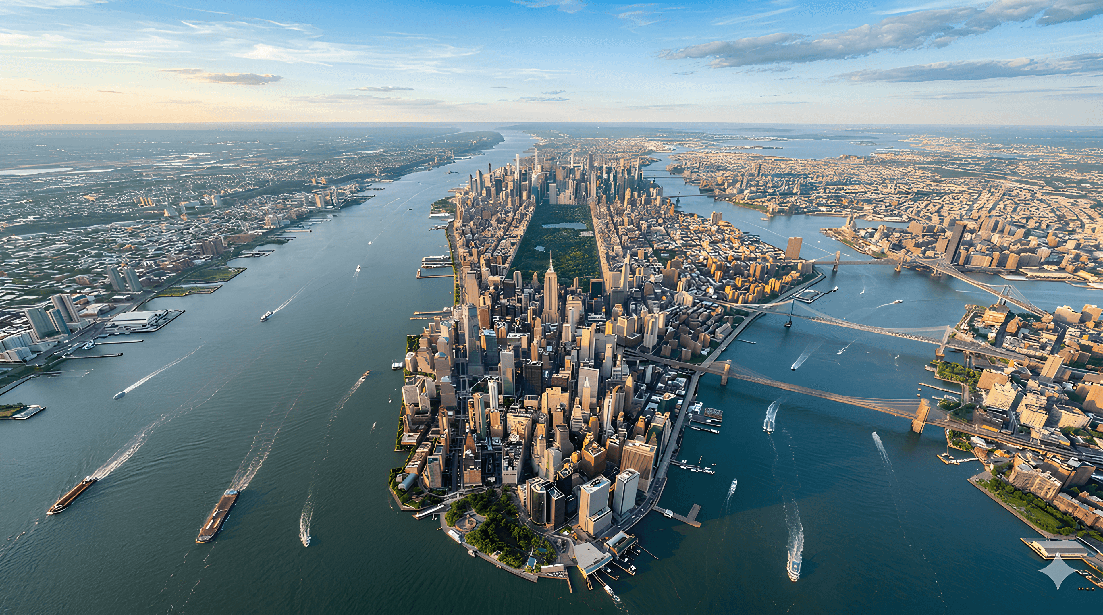 Aerial view of Manhattan and Central Park